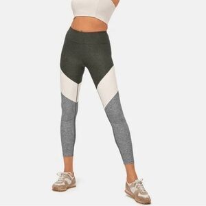 Outdoor Voices Springs Colorblock Legging Green Tan Cream Small SOLD OUT